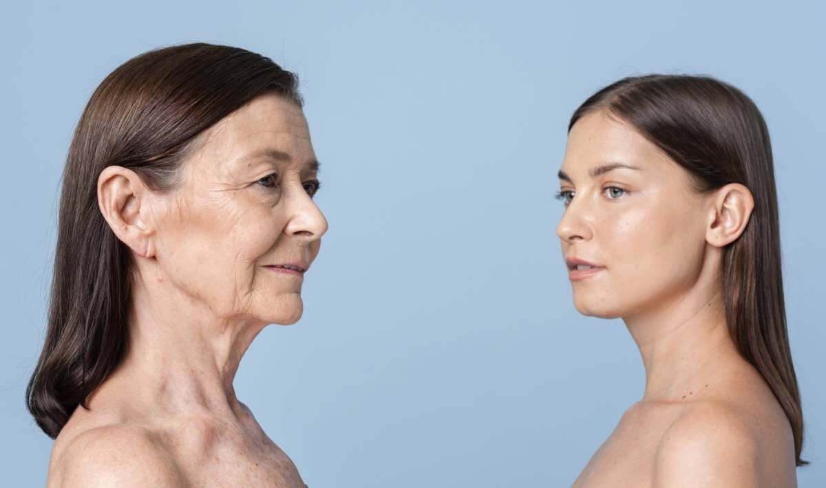 Proces starzenia się skóry na przykładzie dwóch kobiet